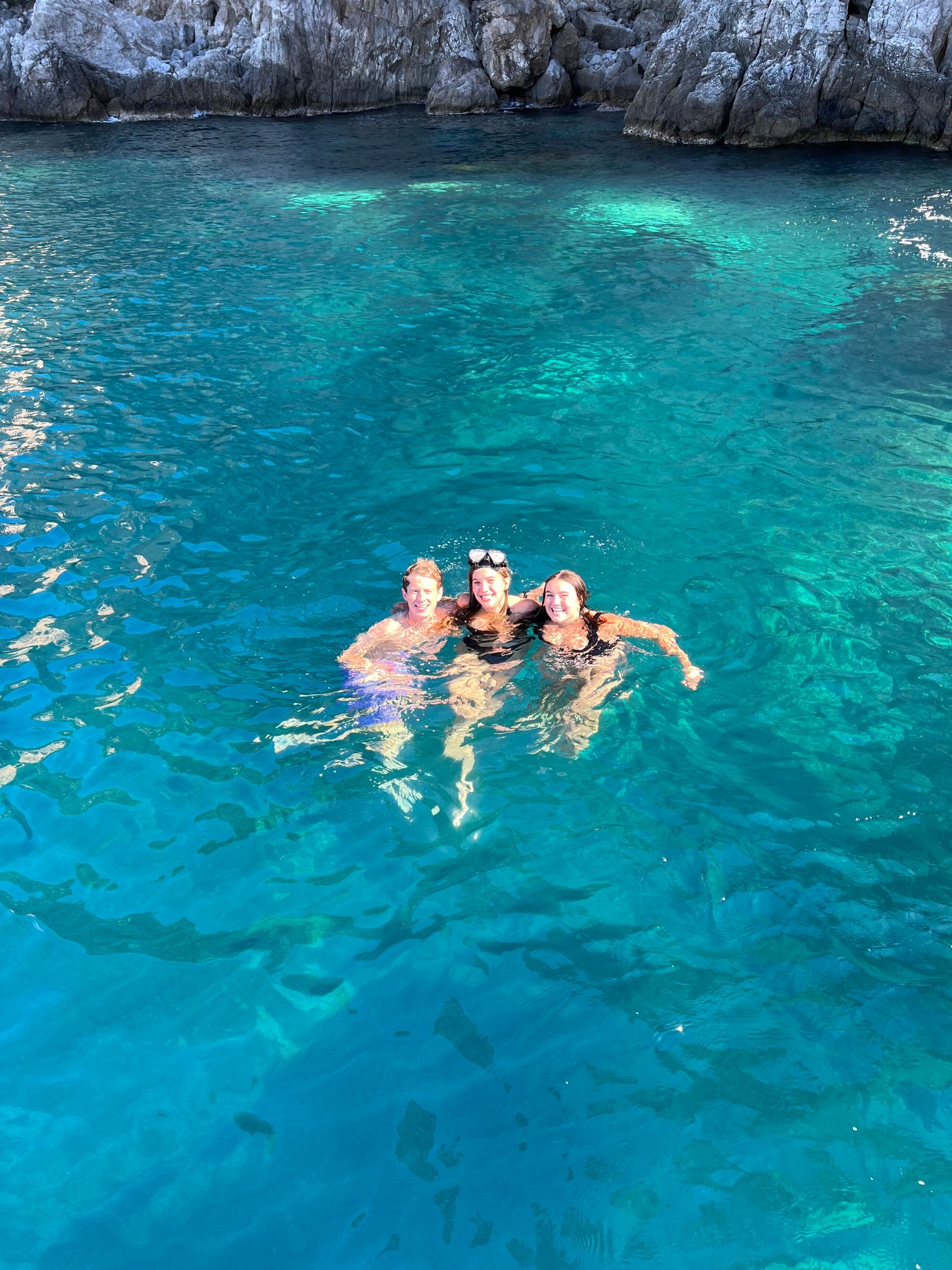 Bennett Carby cold swimming in the blue caves in Croatia
