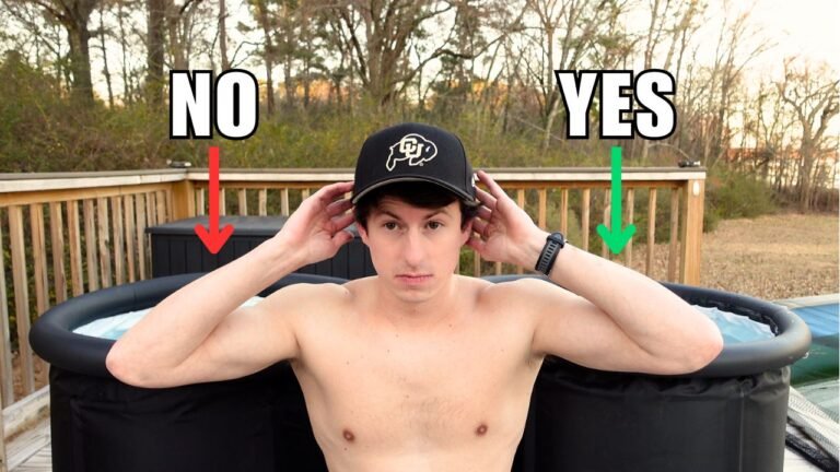 Ice Pod Pro vs Standard comparison showing two cold plunge tubs side by side, highlighting size, setup, durability, and chiller connection differences.